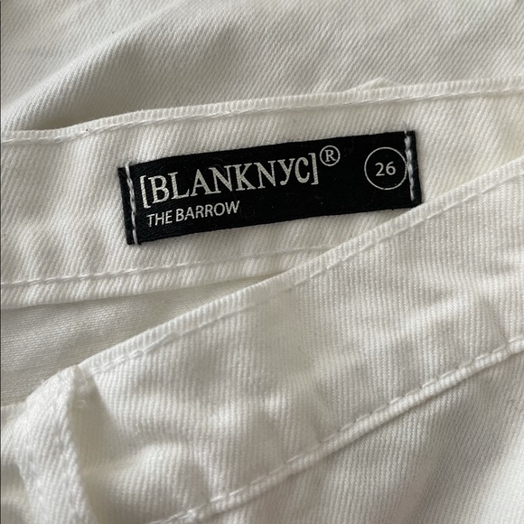 Blank NYC Vintage High Rise Denim Shorts in White - Picture 7 of 9